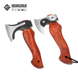 Hacha profesional personalizada de acero inoxidable, hacha de hoja fija de alta calidad con mango de madera maciza y bolsa de cuero hecha a mano - Product Image 1