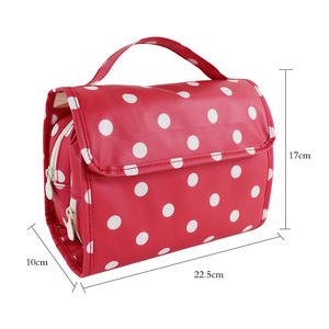 Sac de toilette suspendu imperméable pour femme, trousse de maquillage grande capacité avec fermeture éclair et logo - Product Image 3
