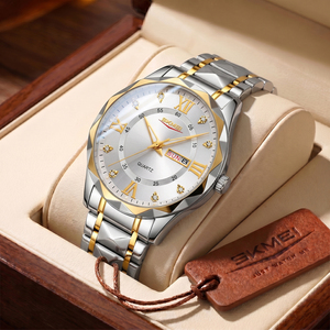 <span class=keywords><strong>Montre</strong></span> analogique à quartz de luxe pour homme, cadran 41 mm, <span class=keywords><strong>bracelet</strong></span> en acier inoxydable, étanche 3 ATM, aiguilles lumineuses, pour lui - Product Image 1