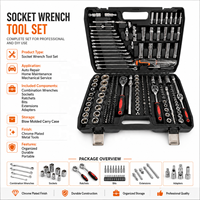 Ensemble d'outils de réparation automobile de 216 pièces, kit de clés à douilles avec étui rigide OEM 1 ensemble