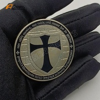Toplu toptan sıcak satış özel hatıra hatıra şövalyeleri Templar çapraz sikke
