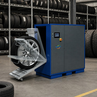 Máquina de Limpieza de Ruedas de Acero Inoxidable BR-CW100, Tanque de 200L, 540-900mm, Carga de 65Kg, 3PH 380V
