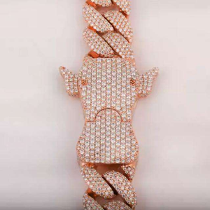 สร้อยคอแบบ Cuban Link หนักแน่น สไตล์ฮิปฮอป ชุบทอง ประดับเพชรเลี้ยงในห้องปฏิบัติการ พร้อมใบรับรอง สำหรับผู้ชายและผู้หญิง สไตล์สตรีทแวร์สุดหรู - Product Image 4