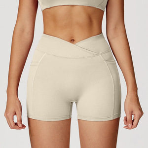 กางเกงขาสั้นเล่นโยคะเอวสูงสำหรับผู้หญิงเอวสูงสำหรับวิ่งปั่นจักรยานกลางแจ้ง - Product Image 2