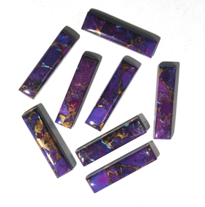 Exquisito Cabujón Rectangular de Turquesa Cobre Púrpura Natural, Gema Personalizada para la Creación de Joyería, Anillos de Calidad Premium - Product Image 3
