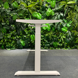 Mới Phong Cách Hiện Đại Màu Trắng Khung Kim Loại Chân Điện Điều Chỉnh Chiều Cao Điện Có Thể Điều Chỉnh Ngồi Đứng Văn Phòng Bàn - Product Image 3