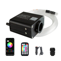 Mini moteur d'éclairage de plafond à fibres optiques LED RGBW 16W scintillant avec contrôle par application, indice de protection IP33 pour voiture et maison