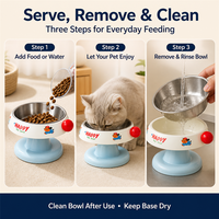 Gamelle surélevée au design ludique crème glacée pour faciliter l'alimentation des petits animaux et garder les coins de la mangeoire propres – Gamelle quotidienne surélevée pour animaux de compagnie