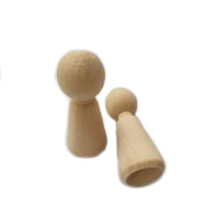 2 corps de poupée en bois naturel non fini de haute qualité, 3 pouces, maman/ange, différentes formes et tailles pour l'artisanat.