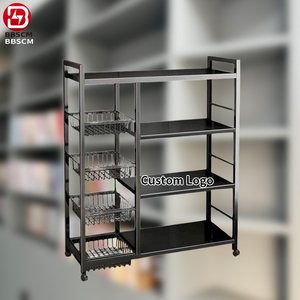 Étagère de rangement pour accessoires de <span class=keywords><strong>cuisine</strong></span>, étagère de <span class=keywords><strong>cuisine</strong></span> en acier inoxydable, support pour ustensiles de <span class=keywords><strong>cuisine</strong></span>, support pour poêles à frire - Product Image 1