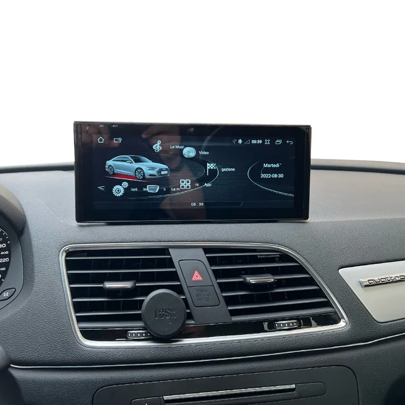 8 Core แอนดรอยด์12ระบบอะแดปเตอร์ CarPlay ไร้สายเครื่องเล่นมัลติมีเดียสำหรับรถยนต์ Audi Q3 2012-2018