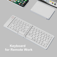 Keyboard Mini Portabel Universal 66 Tombol untuk Tablet Bluetooth Remote Work Nirkabel Dapat Dilipat Anti Ghosting Ringan untuk iPad