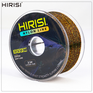 สายเบ็ดตกปลาไนลอนลายพรางฮิริซิ 350 ม., สายเบ็ดตกปลาคาร์พแบบนุ่มพิเศษ 3.0 # -5.0 # ความแข็งแรงของปมเชือกแรงดึงสูง YX108 - Product Image 1
