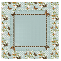 Tapis de table de mahjong à motif de jardin vintage, tapis de jeu antidérapant décoratif à imprimé papillon et fruits pour le mahjong américain