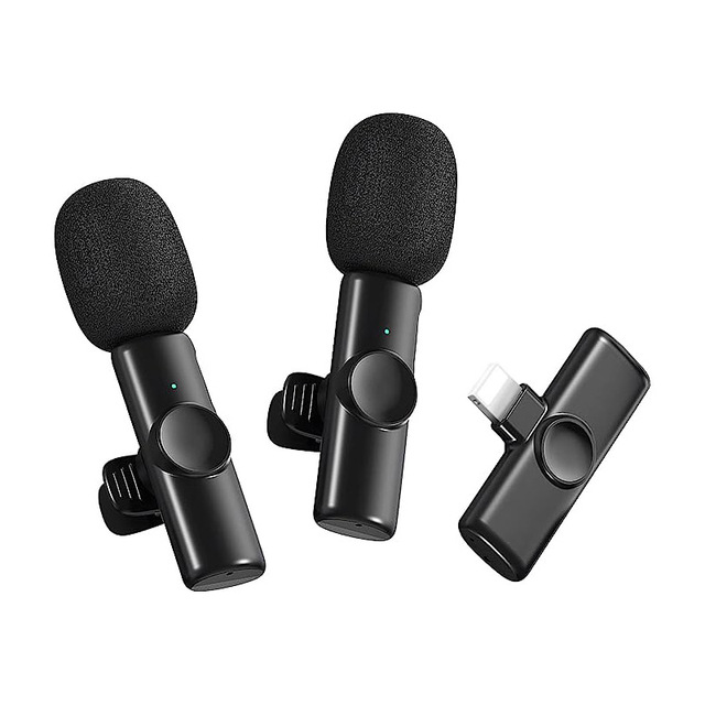 Best Seller Live Kitting Podcast Music Studio Equipment Clip Lavalier Mic Voice Recorder Mini Portable Lapel Wireless Microphone