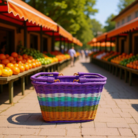 Panier de vélo pour enfants tissé à la main, panier de vélo aspect rotin, panier accessoire pour trottinette et draisienne, plusieurs couleurs disponibles