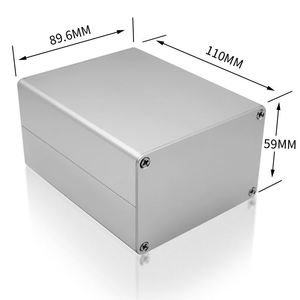 EBM Aluminum Extrusion Enclosure IP54 Control <b>Box</b> for Circuit Board Power Amplifier CNC Machined <b>Metal</b> Housing Hongfa HF-A-318 - Product Image 1
