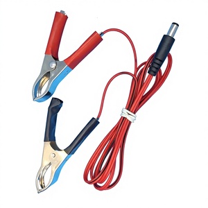 Câbles <span class=keywords><strong>de</strong></span> démarrage <span class=keywords><strong>de</strong></span> sécurité en cuivre JFS DC5521 DC5525 60A 3-4mm <span class=keywords><strong>pour</strong></span> voiture et fourgonnette, 3m avec pinces crocodiles et isolation PVC - Product Image 1