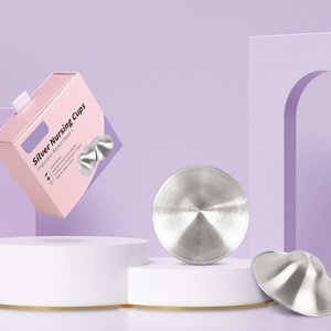 Coppe per Allattamento in Argento Riutilizzabili, Protezioni per Capezzoli Impermeabili Ultra Sottili, Cura Maternità all'Ingrosso - Product Image 2