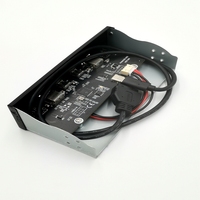 5,25 "pulgadas USB 3,0 y tipo C Panel frontal de metal Hub USB con conector de alimentación SATA de 15 pines