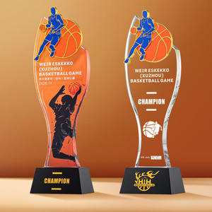 Shanchen bán buôn tùy chỉnh tinh thể bóng đá bóng rổ bóng đá chạy nhảy Marathon Trophy Thể Thao Tùy chỉnh danh hiệu và huy chương - Product Image 2