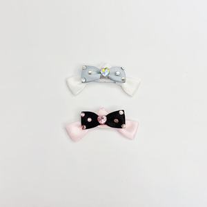 Cute Princess Style Pet Hair <b>Clips</b> For Dogs Cats Nylon Bowknot S 2.3cm M 2.8cm Solid Color Hair Accessories - Product Image 3