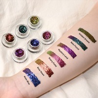 GP Private logo Infinite Chrome Flakes Fard à paupières Crème Cosmétique Chunky Glitter Ombre à paupières pour Maquillage Carton Box Medium 3G