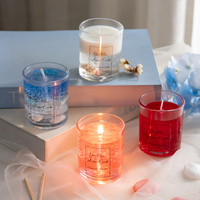 Rose Osmanthus Kamille Duft Gel Wachs Aroma therapie Kerze mit getrockneten Blumen für Schlafzimmer, Hochzeits dekor