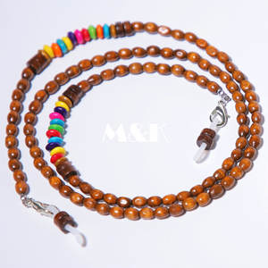 Rustik doğal BoHo ahşap boncuk gözlük kordon kordon çevre dostu güneş gözlüğü bağı tutucu ahşap gözlük zinciri - Product Image 6