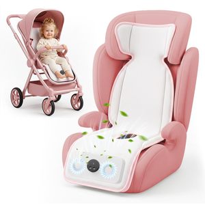 3D Breathable <b>Car</b> Seat Cooling Pad with 2 Built-in <b>Blower</b> Cooling Pad Rechargeable Cooling Mat Liner for Baby - Product Image 1