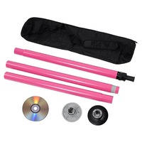 Pôle de danse Portable en Silicone rose de 45mm avec extension pour Club d'exercice fête Pub maison