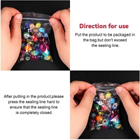 Juegos de cuentas Tablero Joyería Comida Mini Resellable Pequeñas Bolsas de plástico transparente Sello de bloqueo Cremallera Bolsas de muestra para cosméticos