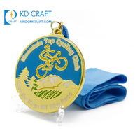 Personnalisé sport course cyclisme VTT tour prix métal rotation 3d cyclisme finisseur vélo médaille