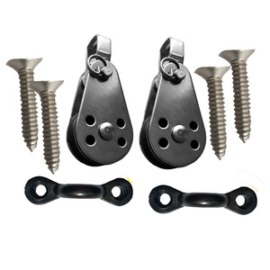 Polea de control de dirección de acero inoxidable de 25 mm con tornillos y gancho tipo C para accesorios de kayak - Product Image 1