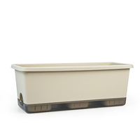 Outil de culture de légumes pour balcon domestique, pot de fleurs carré en plastique PP durable, auto-arrosant, 10,89 L, respirant, style nordique