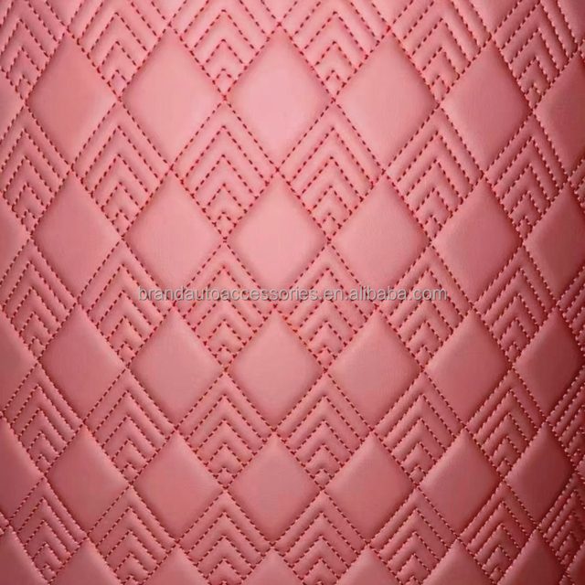 Classic Foam Embroidery Decorated PVC Faux Leather Nonwoven Breathable Car Seat Cover