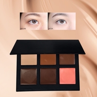 Palette de Correcteurs Maquillage Mat Imperméable 6 Couleurs pour Sourcils Naturels et Contours Personnalisés – Teinte Foncée Marque Privée