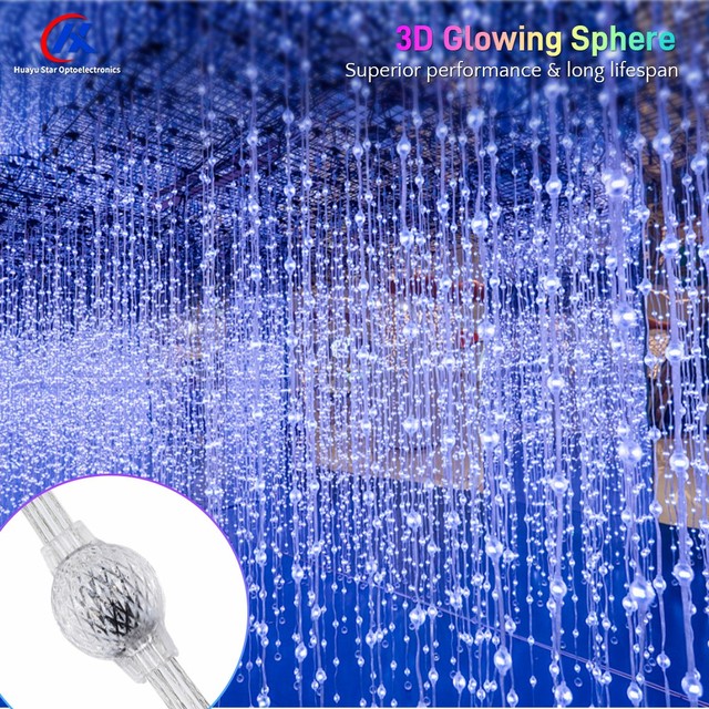 23mm Transparent Crystal RGB 360-Degree Lighting DC12V 3D Pineapple Lamp Suitable for Museum and Popular Tourist Spot Decoration