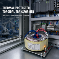 Transformador de Núcleo Toroidal Plano de 45-0-45-24-0-24-50-0-50V, Convertidor de CA a CA Elevador/Reductor
