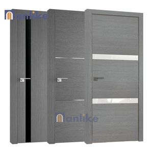 Anlike European Others <strong>Door</strong> Factory Manufacturer <strong>Gray</strong> Teak Entry Waterproof Veneer MDF Wooden Bedroom PVC <strong>Door</strong> - Product Image 1