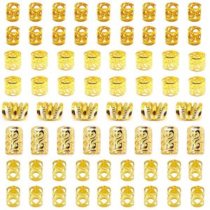Gold Hair Jewelry <b>Braid</b> Tuefuzy Pcs Hair Dreadlock <b>Accessory</b> Metal Gold <b>Braids</b> Rings Cuffs Clips For Dreadlock <b>Accessory</b> Jewelry - Product Image 1