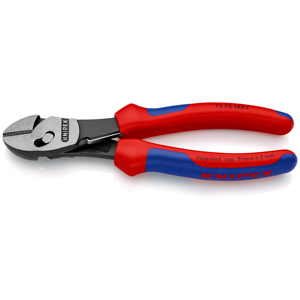 Coupe-câbles latéral KNIPEX TwinForce 180 mm avec ressort, poignées multi-composants noires - Product Image 1