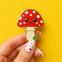 Créez votre propre épinglette personnalisée en émail souple ou dur, plaquée or, avec motifs d'anime, de dessins animés, de plantes et de champignons, en métal, pour revers de veste