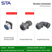 Connecteur 2PTTP28 MIL GOST russe 7 broches 10A 25A Prise mâle/femelle à monter sur panneau P28J4Q P28K12Q P28K13S P28J14A P28K15A