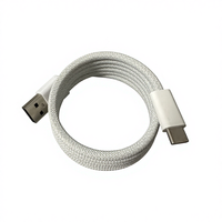 Câble de charge magnétique Type-C vers Type-C 240W avec tissage en tissu tressé pour tablette PC et appareils Android