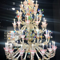 DUOMEIJU Grand Lustre en Cristal Doré Blanc Chaud à Hauteur Réglable pour Villa de Style Européen, Atrium, Hall d'Hôtel, Escalier