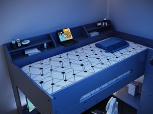 Cama Alta Tipo Loft para Gaming para Habitación de Niño con Escritorio, Muebles de Videojuegos para Niños - Product Image 4