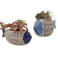 Mini Pots de fleurs succulentes en céramique, pot de fleurs en forme de poisson pour la maison, le bureau, le mariage, le paysage