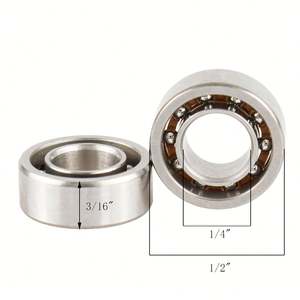 R188 Chrome Fidget Hand Finger Spinner Toy Ball Bearing 2RS Seals High Precision 1/4"x 1/2"x 1/8" Inch - Product Image 6