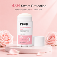 Déodorant en stick OEM sous marque privée 50ml, contrôle longue durée des odeurs, séchage rapide avec extrait de rose et acide hyaluronique, vente en gros